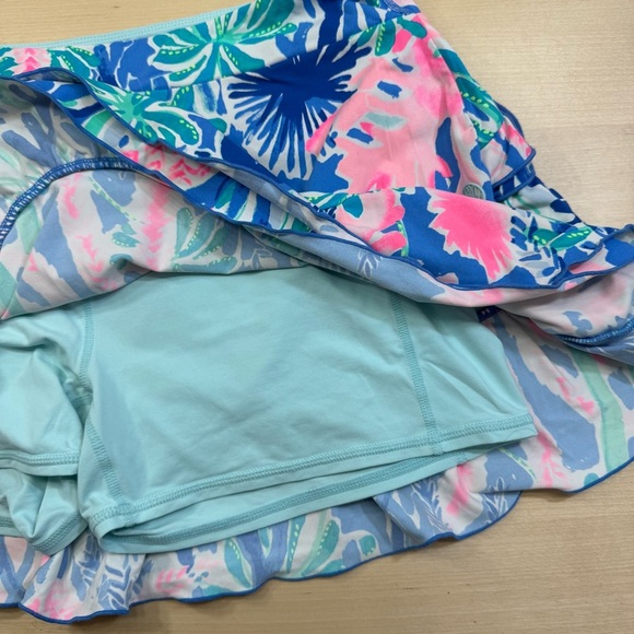 Lilly Pulitzer Luxletic UPF 50+ Emalee Ruffled Jet Stream Skort Women's Large - Picture 8 of 11